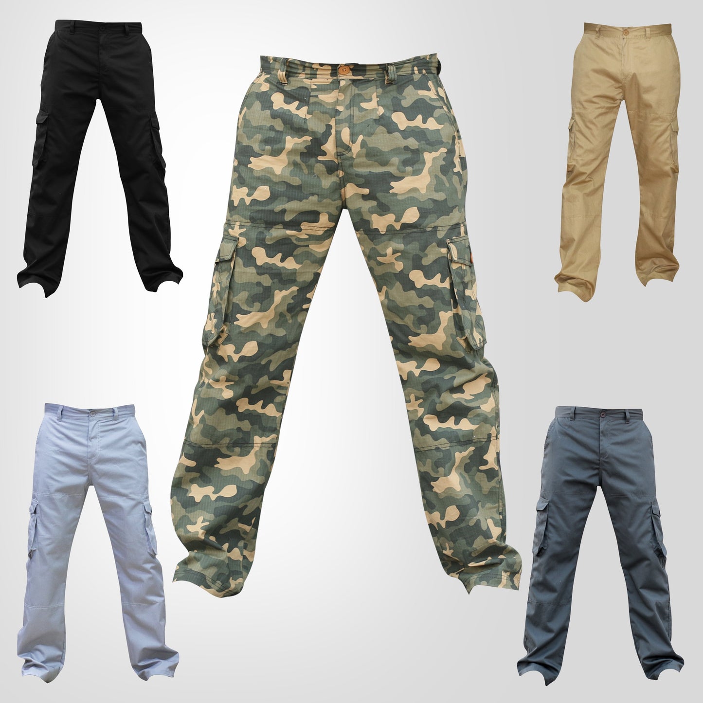 XXR Cargo Pants Trousers Combat Pants Sports Outdoor Hunting Work Wear Clothing Fashion 6-Pockets Pant