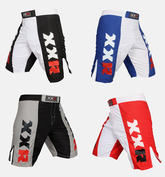 XXR Dual-Panel MMA Fight Shorts UFC Cage Fight Grappling Muay Thai Boxing